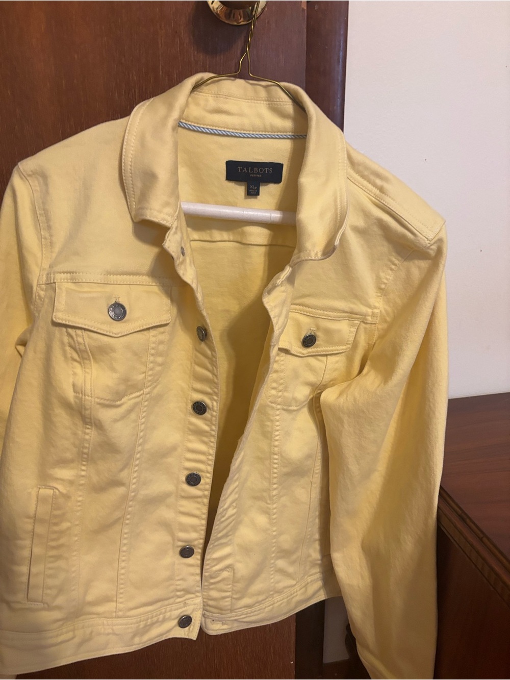 Talbots Pale Yellow Denim Jacket